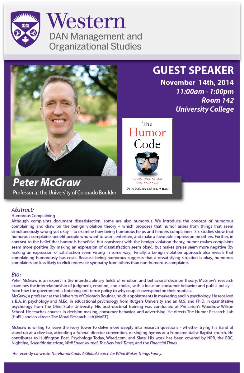 Peter McGraw - Guest Speaker