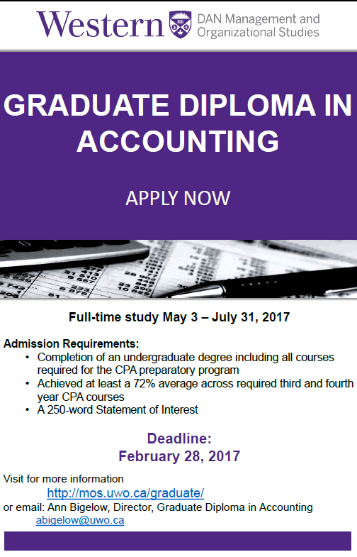 Grad Diploma in Accounting poster