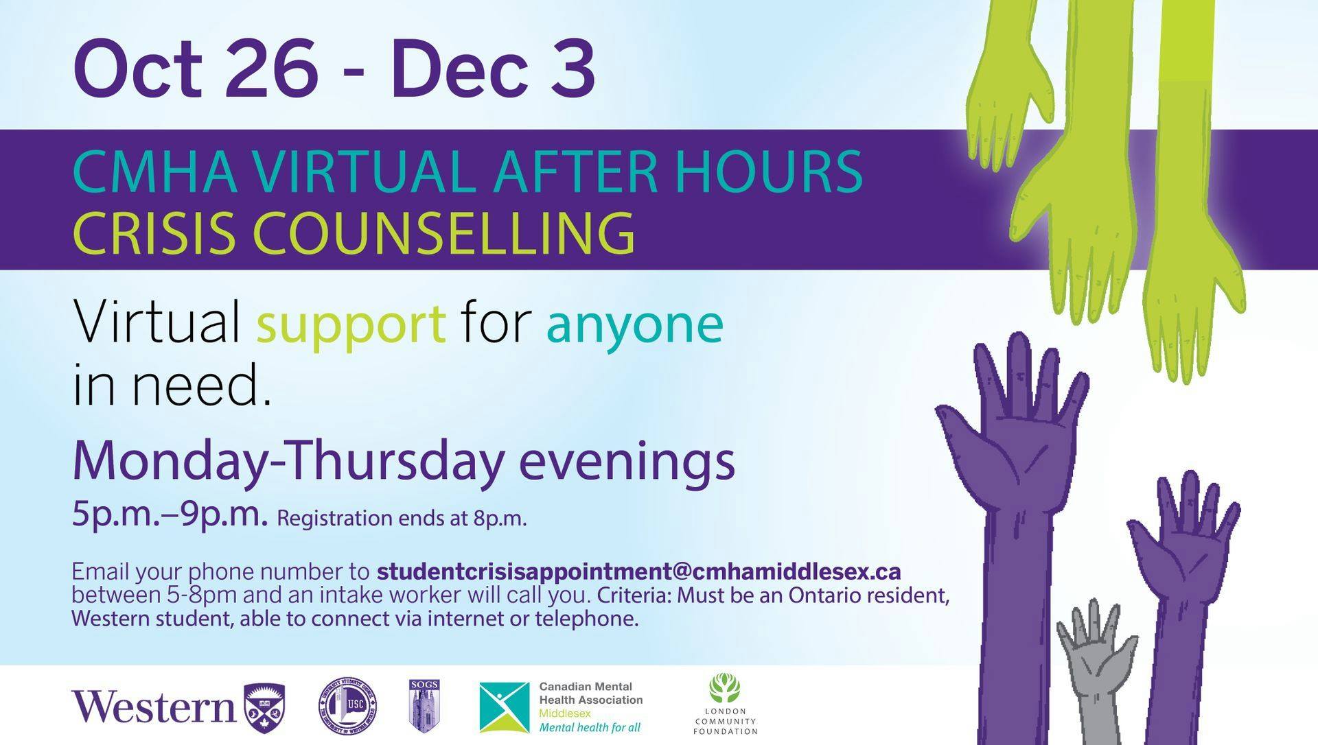 Crisis Counselling Available for Students